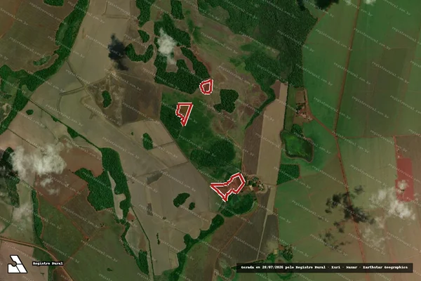 Imagem de satélite de Infração da Flora em Dourados - MS