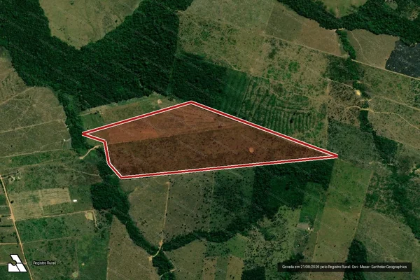 Imagem de satélite de Infração da Flora em Cujubim - RO