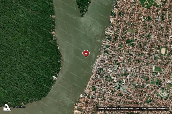 Imagem de satélite — Embargo IBAMA — Infração Ambiental — Abaetetuba/PA