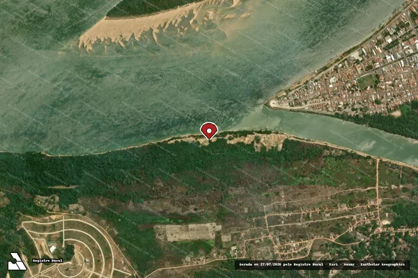 Imagem de satélite de Infração Ambiental em Marabá - PA (marcador da localização)