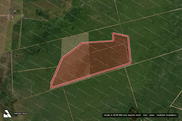 Imagem de satélite de Infração Ambiental em Cocalinho - MT