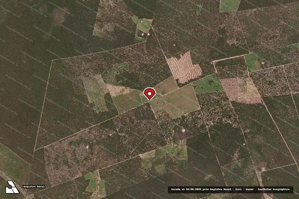 Imagem de satélite de Infração da Fauna em Riacho de Santana - BA (marcador da localização)