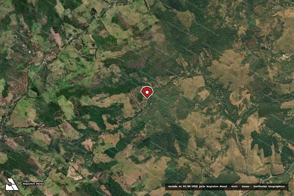 Imagem de satélite de Infração Ambiental em Iconha - ES (marcador da localização)