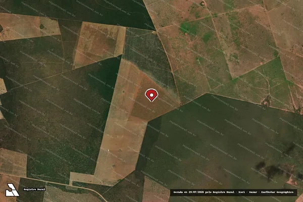 Imagem de satélite — Embargo IBAMA — Infração da Flora - Coribe/BA