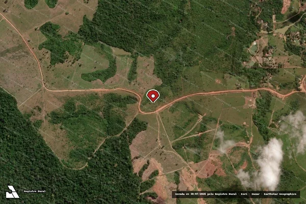Imagem de satélite de Infração da Flora em Itaituba - PA (marcador da localização)