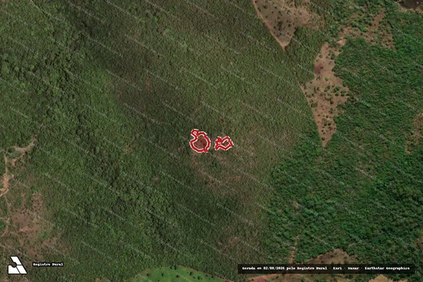 Imagem de satélite de Infração da Flora em Crixás - GO