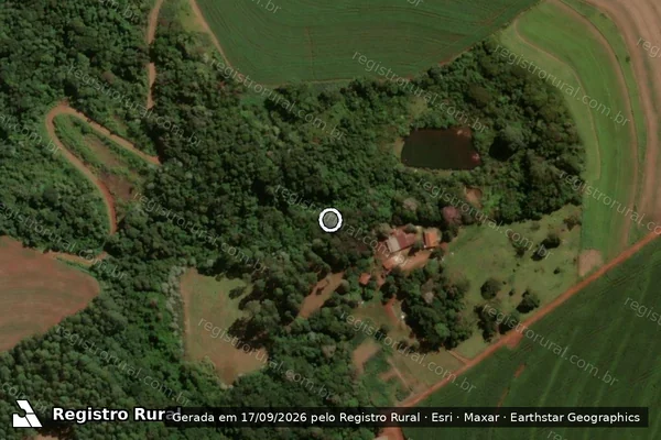 Imagem de satélite — Embargo IBAMA — Infração Ambiental - Santa Tereza Do Oeste/PR