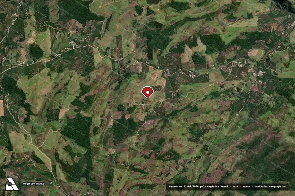 Imagem de satélite de Infração Ambiental em Iconha - ES (marcador da localização)