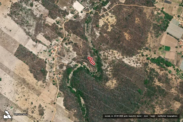 Imagem de satélite — Embargo IBAMA — Infração Ambiental — Guaraciaba do Norte/CE