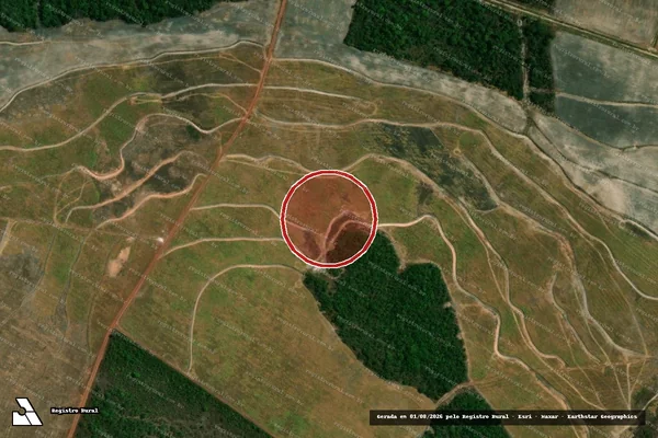 Imagem de satélite — Embargo Ambiental — Cristalândia/TO