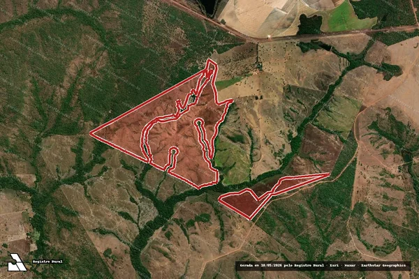 Imagem de satélite — Embargo IBAMA — Infração da Flora — Aliança Do Tocantins/TO