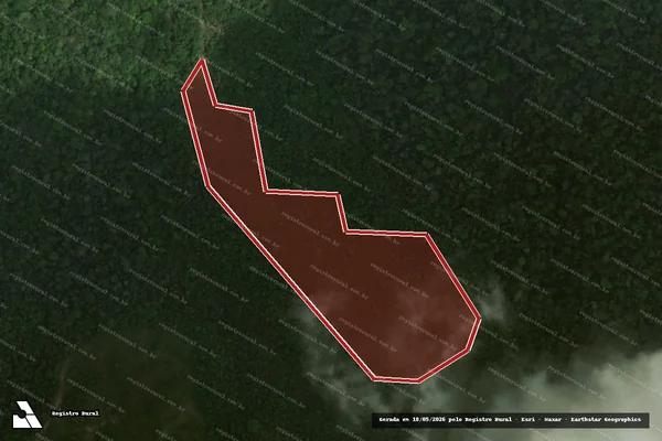 Imagem de satélite — Embargo IBAMA — Infração da Flora — Santa Luzia/BA