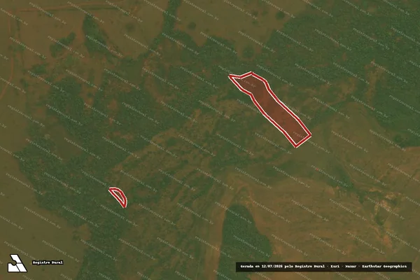 Imagem de satélite de Infração da Flora em Bandeirantes - MS