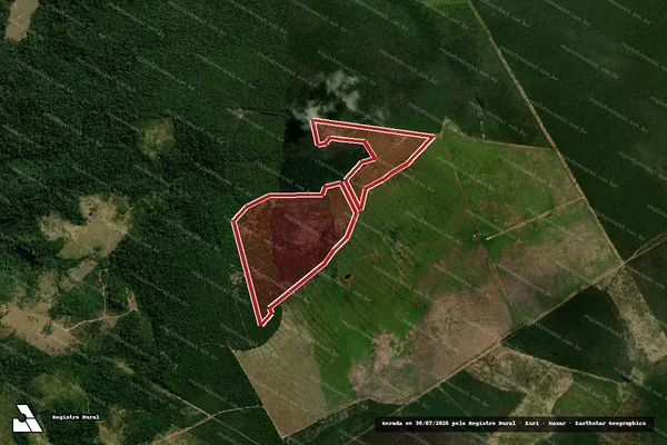 Imagem de satélite de Infração da Flora em Comodoro - MT