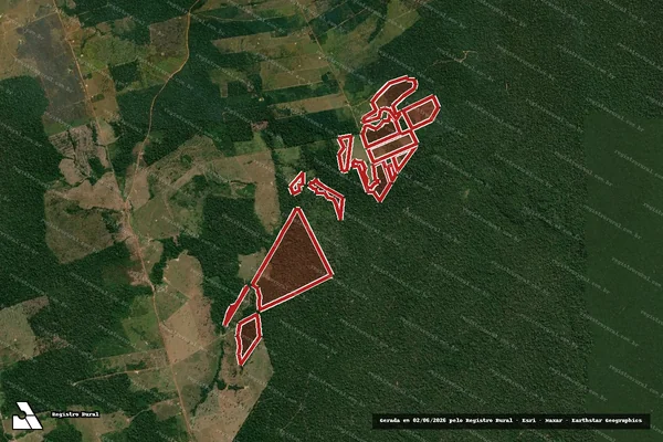 Imagem de satélite de Infração da Flora em Lábrea - AM