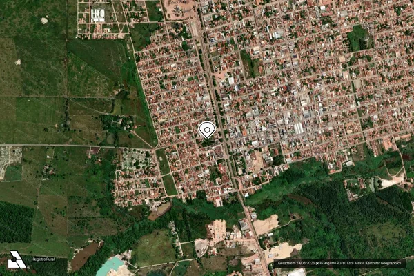 Imagem de satélite — Embargo IBAMA — Infração Ambiental - Tailândia/PA