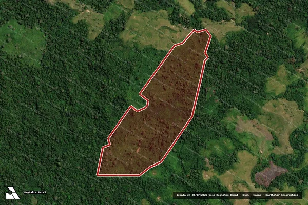 Imagem de satélite de Infração da Flora em Tarauacá - AC