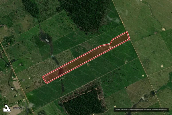 Imagem de satélite de Infração da Flora em Candeias do Jamari - RO