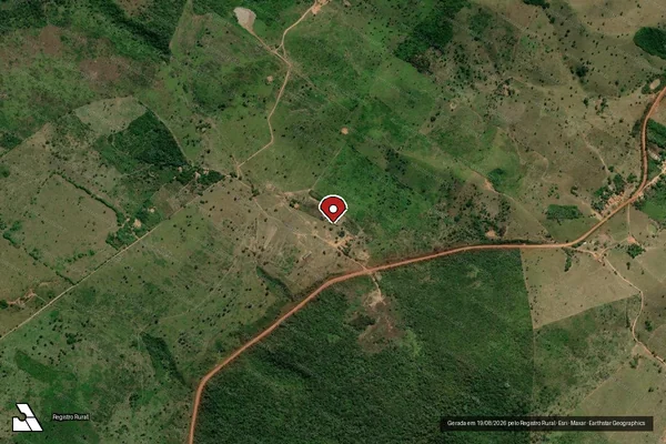 Imagem de satélite de Infração da Flora em Arame - MA (marcador da localização)