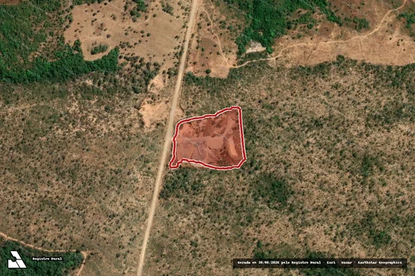 Imagem de satélite de Infração Ambiental em São Domingos - GO
