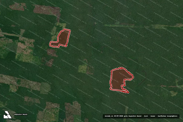 Imagem de satélite de Infração da Flora em Humaitá - AM