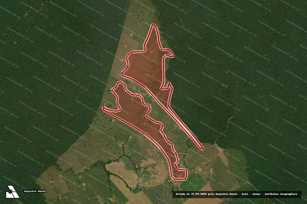 Imagem de satélite de Infração Ambiental em Lábrea - AM