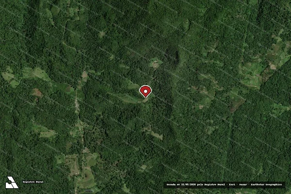 Imagem de satélite — Embargo IBAMA — Infração Ambiental - Camacan/BA