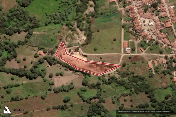 Imagem de satélite — Embargo IBAMA — Infração Ambiental - Santana do Cariri/CE