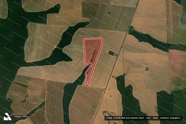 Imagem de satélite de Infração da Flora em Itanhangá - MT