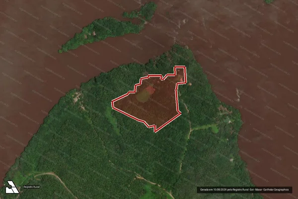 Imagem de satélite de Infração Ambiental em Marabá - PA
