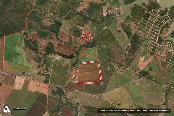 Imagem de satélite de Desmatamento em Uruaçu - GO