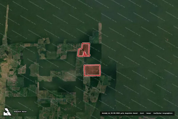 Imagem de satélite de Infração da Flora em Lábrea - AM