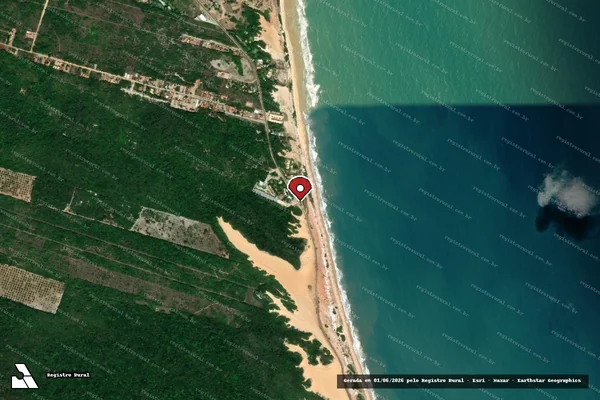 Imagem de satélite — Embargo Ambiental — Tibau do Sul/RN