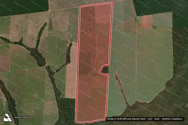 Imagem de satélite de Infração Ambiental em Novo Horizonte do Norte - MT