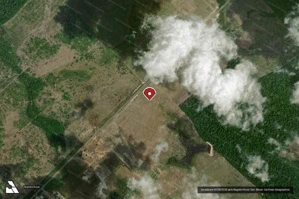 Imagem de satélite — Embargo IBAMA — Infração Ambiental - Iracema/RR