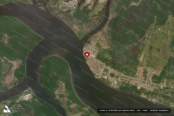 Imagem de satélite — Embargo IBAMA — Infração Ambiental — Caravelas/BA
