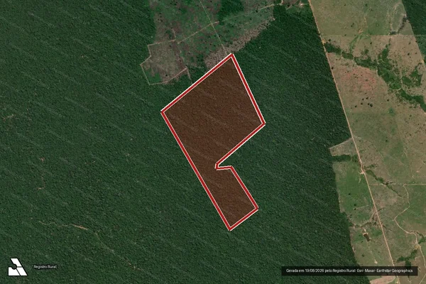 Imagem de satélite de Infração da Flora em Lábrea - AM