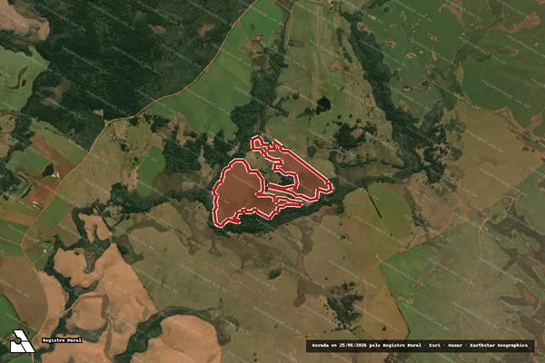 Imagem de satélite de Infração da Flora em Muitos Capões - RS