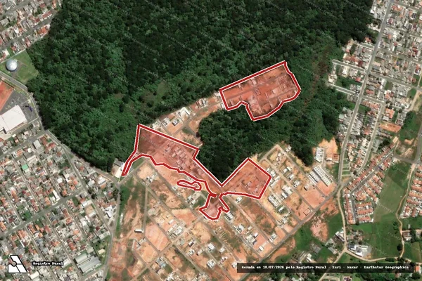 Imagem de satélite de Infração da Flora em Fazenda Rio Grande - PR