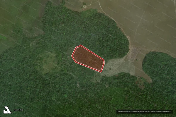 Imagem de satélite de Infração Ambiental em Caracaraí - RR