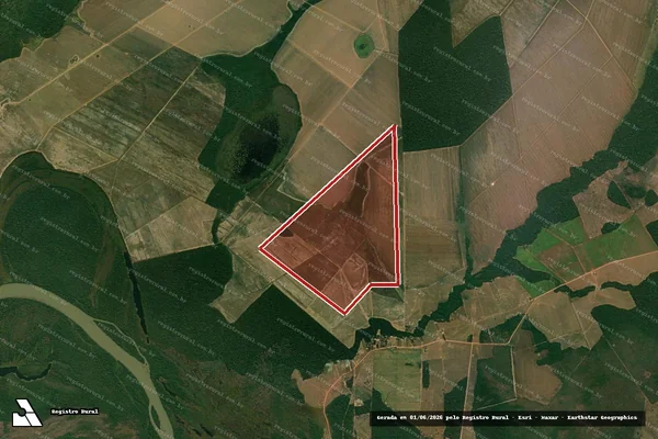 Imagem de satélite de Infração da Flora em Cabixi - RO