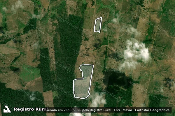 Imagem de satélite — Embargo IBAMA — Infração da Flora — Marabá/PA