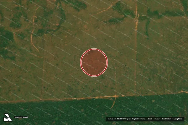 Imagem de satélite — Embargo IBAMA — Infração Ambiental - Ariquemes/RO