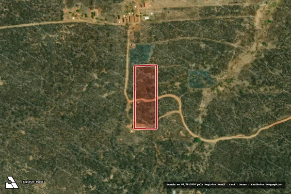 Imagem de satélite — Embargo IBAMA — Infração Ambiental - Cajazeiras/PB