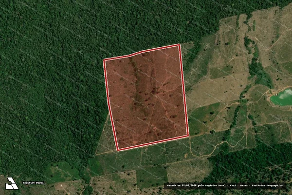 Imagem de satélite de Infração Ambiental em Uruará - PA