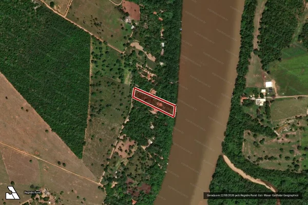 Imagem de satélite de Infração da Flora em Araguaiana - MT