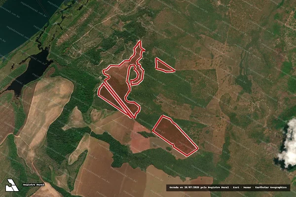 Imagem de satélite de Infração Ambiental em Ipueiras - TO
