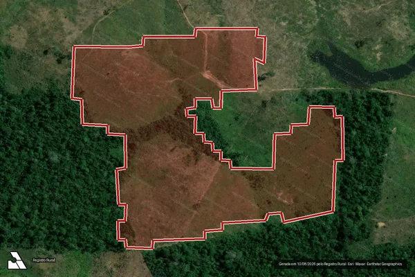 Imagem de satélite de Infração da Flora em Pacajá - PA