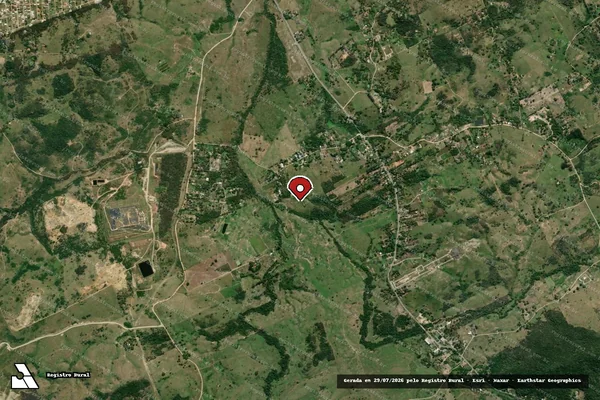 Imagem de satélite de Infração Ambiental em Itaboraí - RJ (marcador da localização)