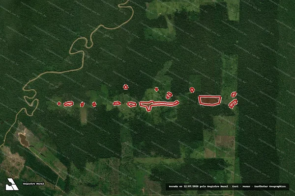 Imagem de satélite de Infração da Flora em Lábrea - AM